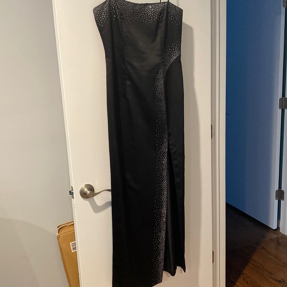 Satin evening gown